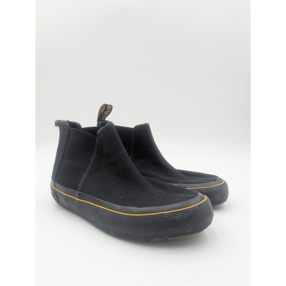 Dr. Martens 2976 Chelsea Boots Black Canvas Yellow Stitch UK 4 US 5